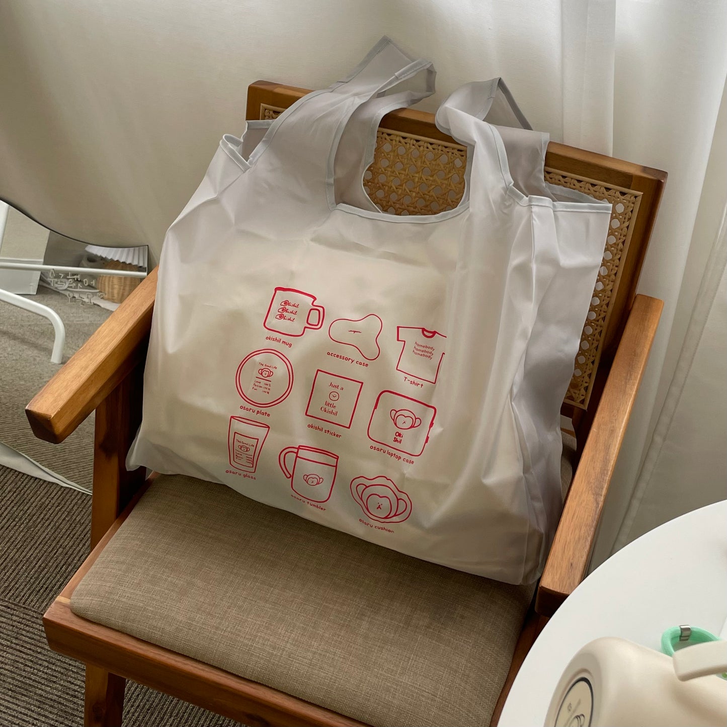 Knitting tote bag(cherry🍒)