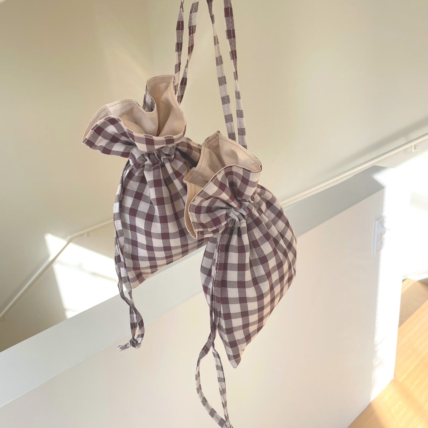 Brown Check Pouch